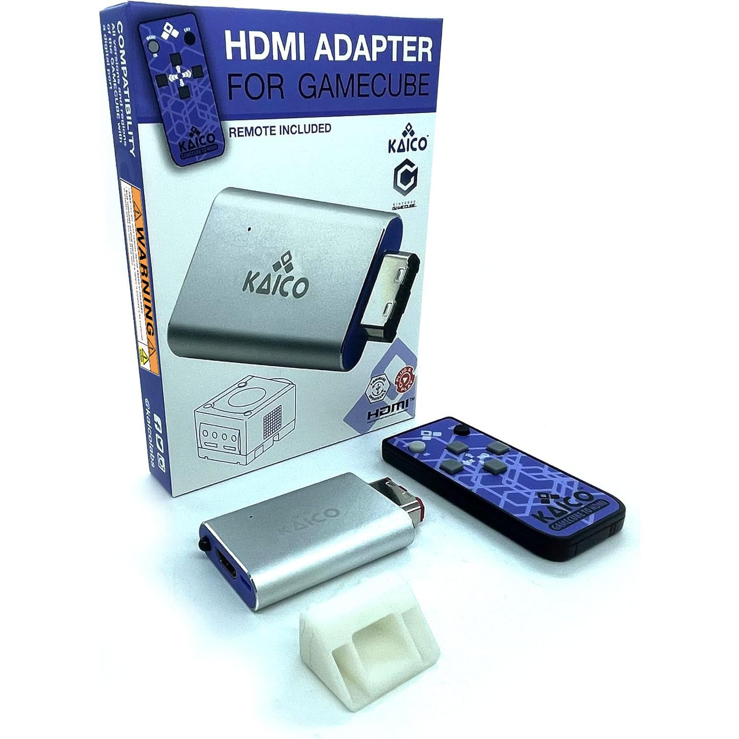 Cavo adattatore HDMI per Nintendo Gamecube utilizzando il software GCVideo. Supporta il doppio della linea 2x e include il telecomando. Una semplice soluzione plug & play di Kaico