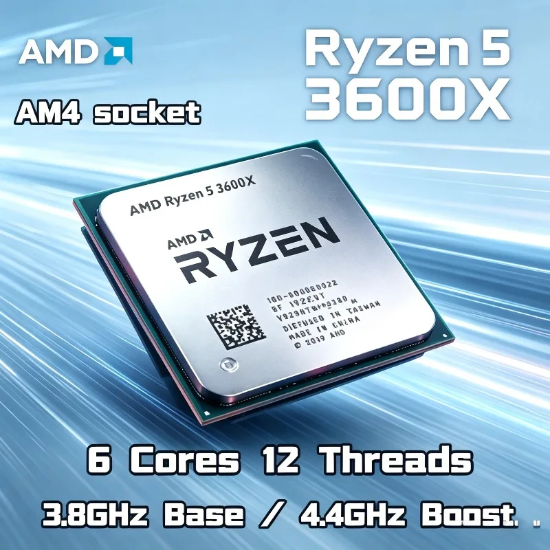 Processore CPU 7NM 95W L3=32M 100-000000022 Socket AM4 AMD Ryzen 5 3600X 3.8 GHz Sei-Core Dodici-Thread R5 3600X 100% Nuovo