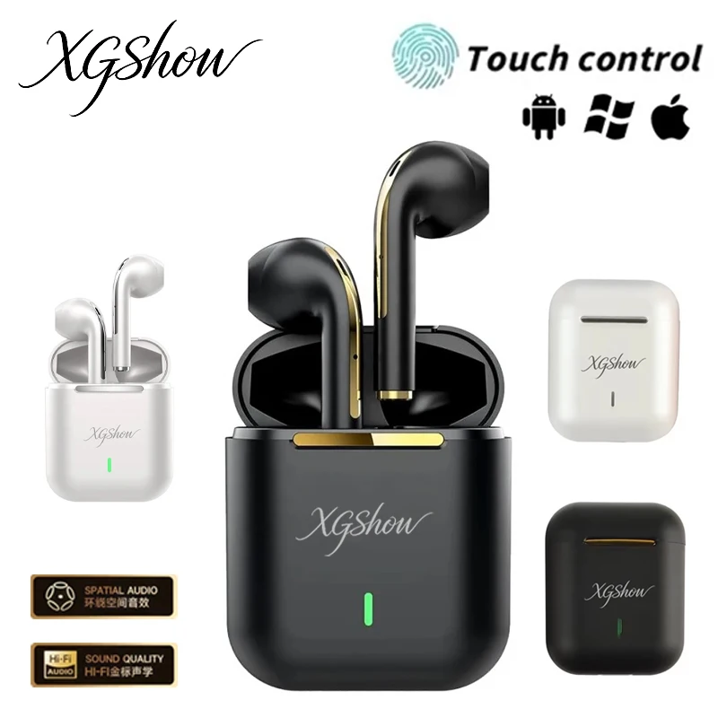 Auricolari wireless originali XGSHOW J18 TWS Cuffie Bluetooth Ture Sport HiFI Stereo Game Cuffie impermeabili con microfono