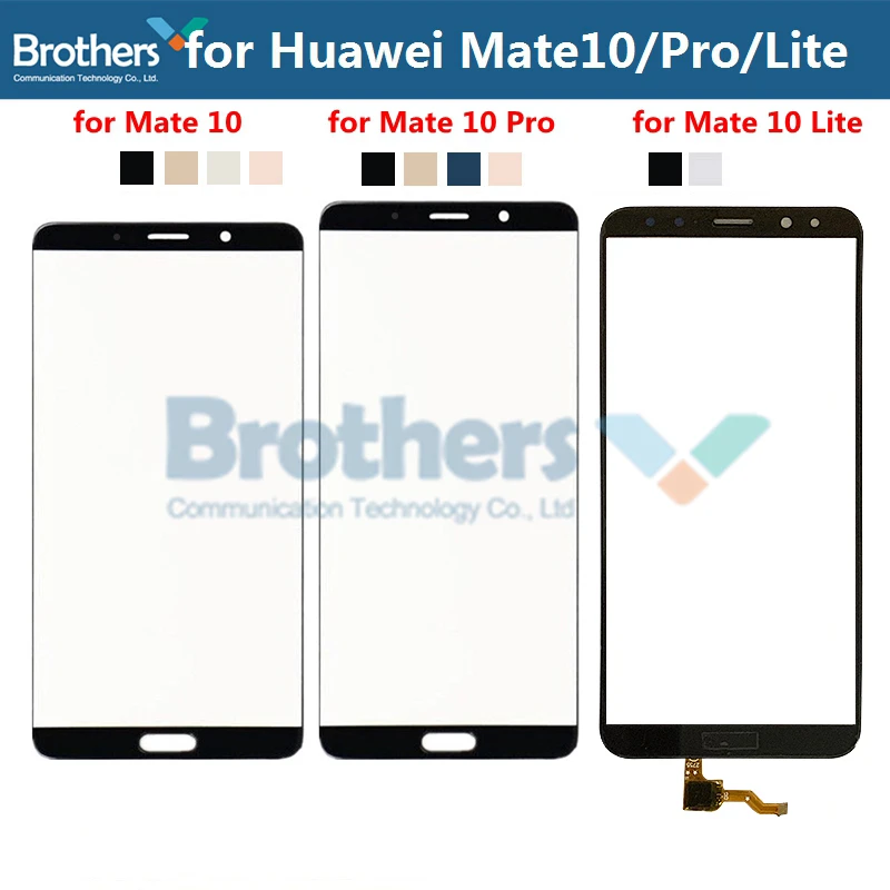 Lente frontale in vetro esterno per Huawei Mate 10 10Pro 10 Lite Touch Screen in vetro per Huawei Mate 10 Lite Touch Glass Digitizer testato