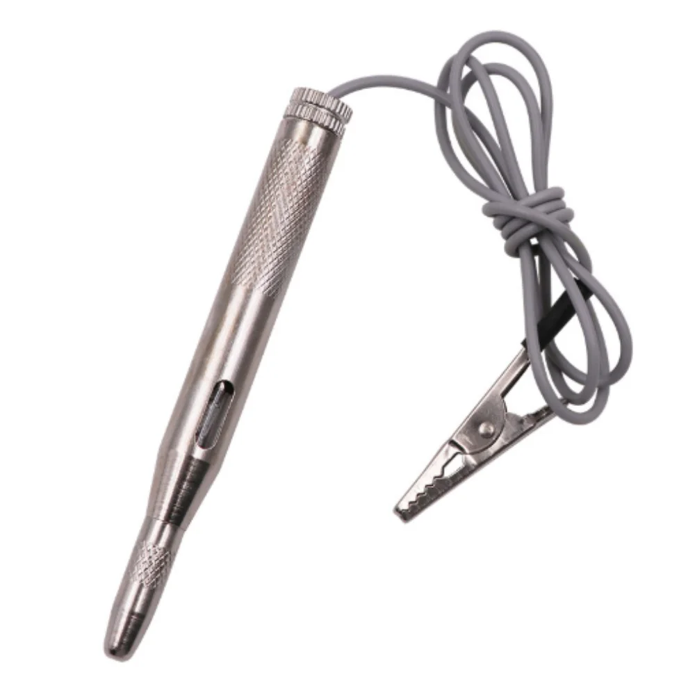Tester per circuiti 6-24V con sonda in rame e morsetto a coccodrillo per la manutenzione e la pulizia di motociclette, test di fusibili auto e di corrente continua a bassa tensione