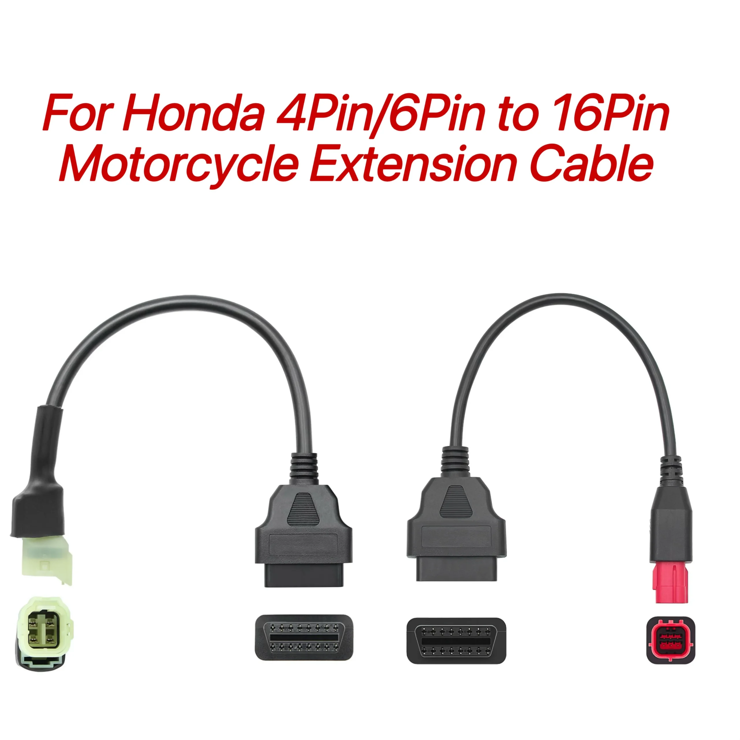 Cavo Adattatore OBD2 a 4/6 Pin per Moto Honda, Cavo di Estensione Diagnostico a 16 Pin per Moto Honda CBR CRF