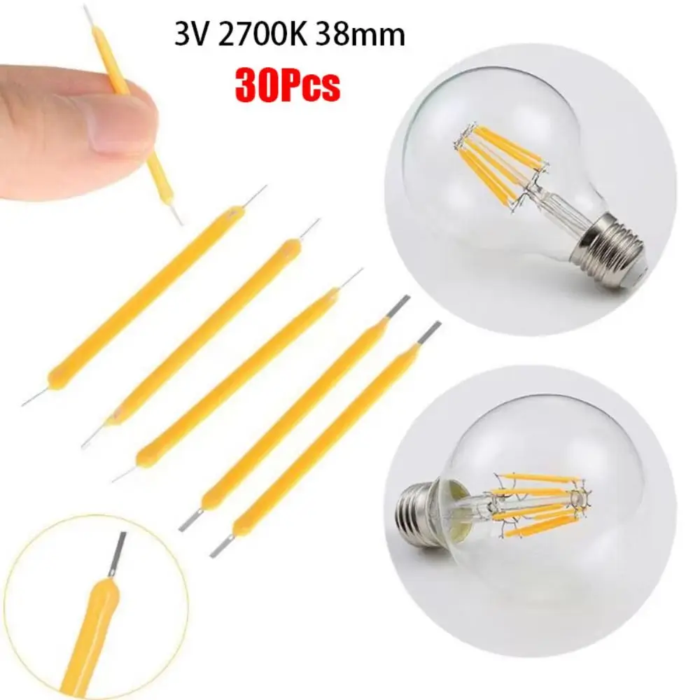 30 Pezzi Nuovi Diodi LED COB DC3V, Accessori per Illuminazione, Parti di Lampade, Componenti per Luci Incandescenti Fai-da-Te, Perline LED
