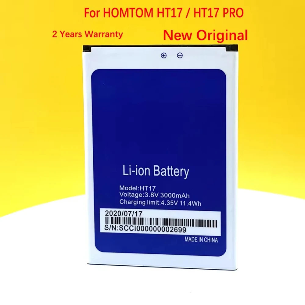 Nuova batteria per la sostituzione del telefono cellulare Homtom HT3 HT16 HT17 HT37 Pro In Stock + numero di tracciamento