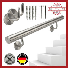 Corrimano in acciaio inox V2A set completo ringhiera corrimano a parete maniglia scale asta