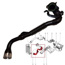 durite de suralimentation pour Renault 144608432R, 144609635R, 144606161R