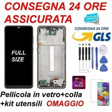 DISPLAY OLED FRAME PER SAMSUNG GALAXY A33 5G SM-A336B TOUCH SCREEN VETRO NERO
