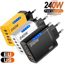 Caricabatteria da parete 240 W ricarica rapida USB tipo C US per telefono Samsung iPhone Android