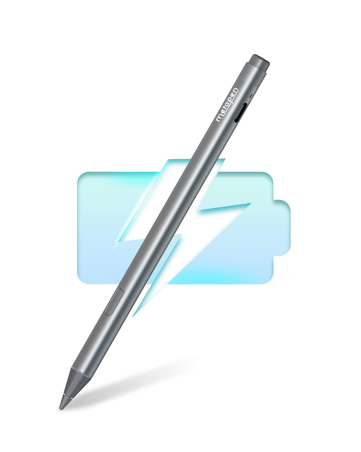 Metapen Penna M2 per Surface,4096 Pressione,Gomme de Queue,Doppio magnete | Ricarica USB-C,Sensibile all’Inclinazione,Rifiuto Palmo,per Surface Pro 11 Business/10/X/8/7/6/5/4,Stud…