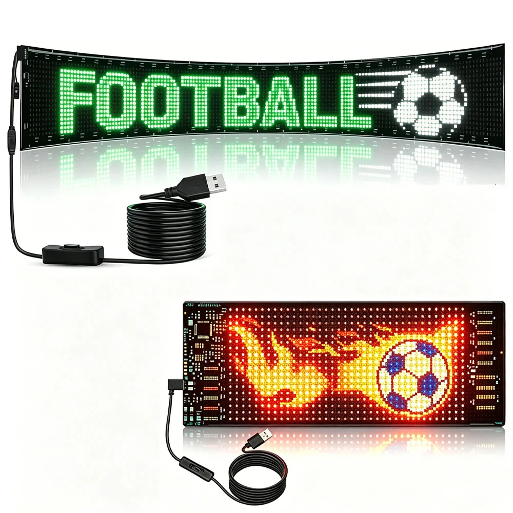 Devil Eyes Light Display a LED Schermo per camion Parabrezza Occhi Luci Programmabile Flessibile Animazione Display a scorrimento Luce fai da te