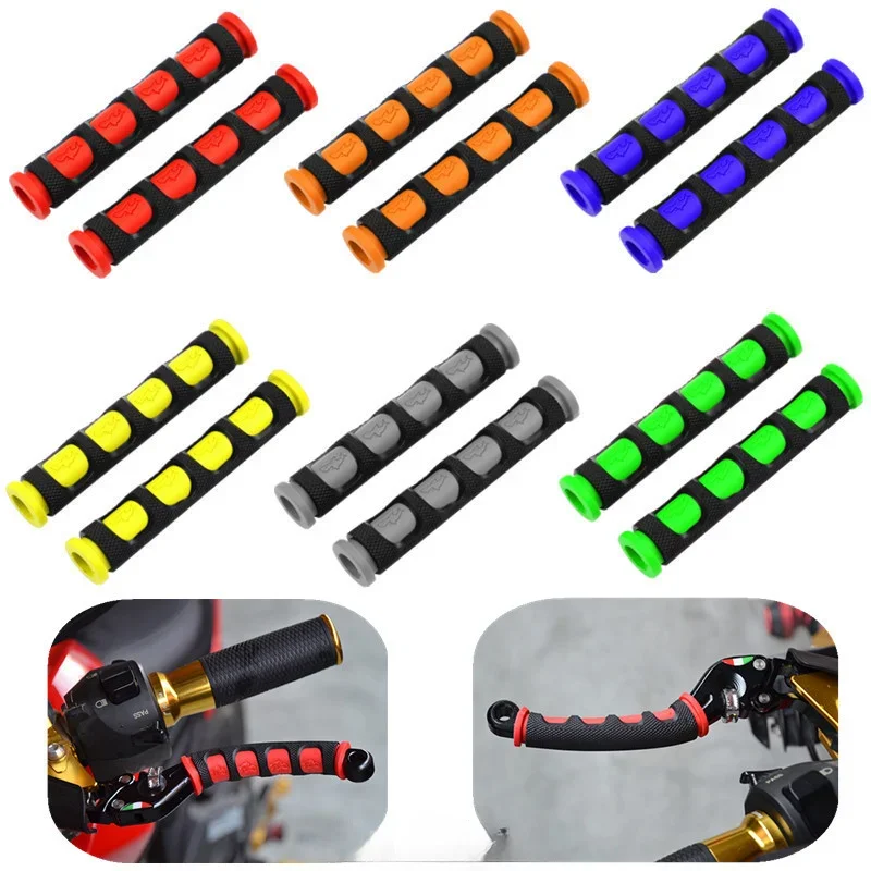 Maniglia del freno per moto 2PC Manicotto in silicone Morbido antiscivolo durevole Manubrio protettivo per bicicletta per moto Accessori per attrezzature per moto