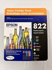CARTUCCE INCHIOSTRO EPSON 822 T8221-5-SVH NERO (X2) C/M/Y NUOVE SIGILLATE Scad. 07/2028+