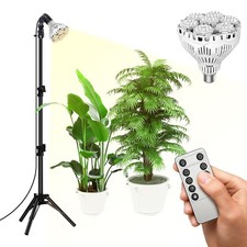 SANSI 40W Lampada LED per Piante con Supporto Dimmerabile Timer per Piante d'Ambiente E27