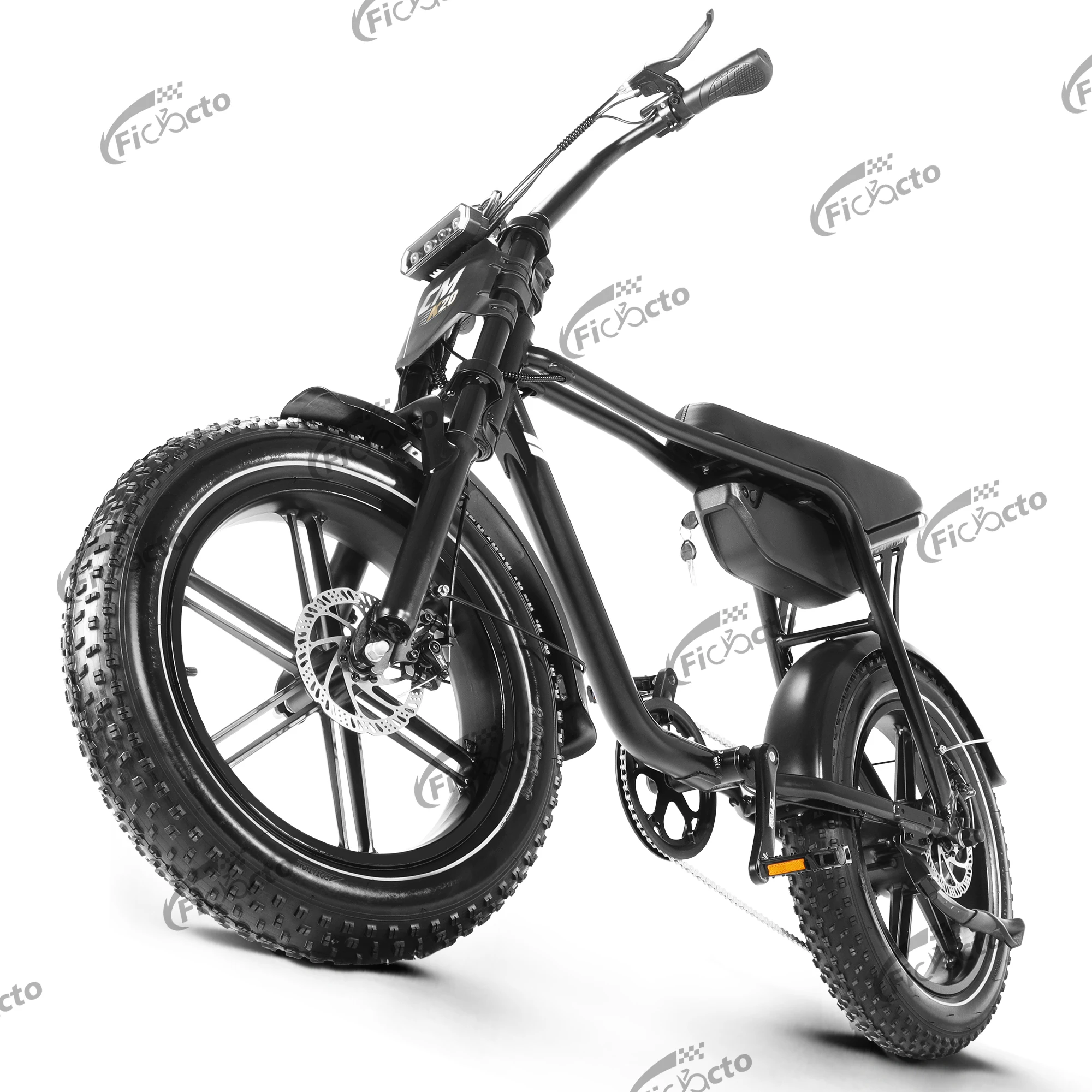 Bicicletta Elettrica 48V15Ah eBIKE con Pneumatici 20*4.0, E-bike a 7 Velocità, Mountain Bike Elettrica con Display LCD, eBIKE Disponibile in Magazzino UE