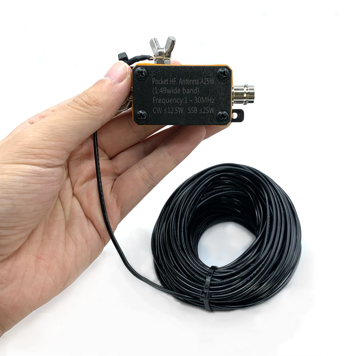 Antenna HF tascabile A25 1-30 MHz SWR Antenna a onde corte Radio invertita V orizzontale Balun Linea lunga Ampia banda Comunicazione alimentata sull'estremità ﻿