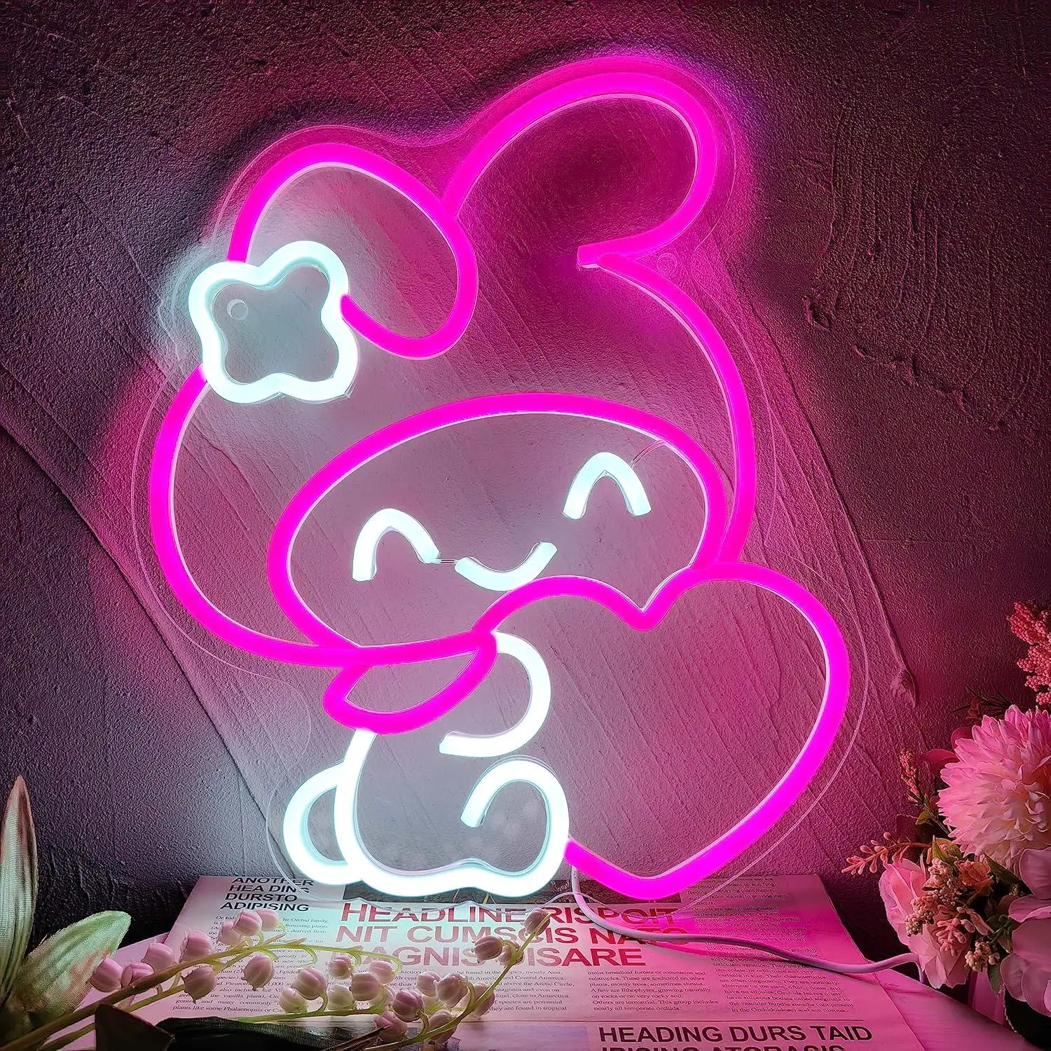 Insegna al Neon Anime, Luci LED Giapponesi per Camera da Letto, Sala Giochi, Soggiorno, Decorazione, Regalo Speciale per Bambini e Appassionati di Anime, Lampada da Parete