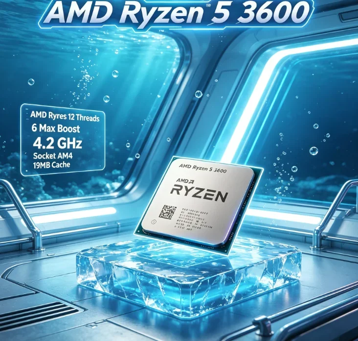 Pacchetto Semplificato AMD Ryzen 5 3600 6 Core 12 Thread 3.6GHz AM4 Sbloccato Senza Scatola Adatto per Assemblaggio Fai-da-Te