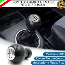 POMELLO LEVA CAMBIO A 5 MARCE NERO E CROMATO IN ABS PER SUZUKI SWIFT SPLASH SX4