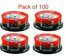100 dischi vuoti registrabili audio digitale Maxell CD-R 80 minuti XL-II nel mandrino