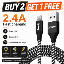 Cavo di ricarica veloce USB lungo intrecciato resistente per iPhone 14 13 12 11 X 7 8