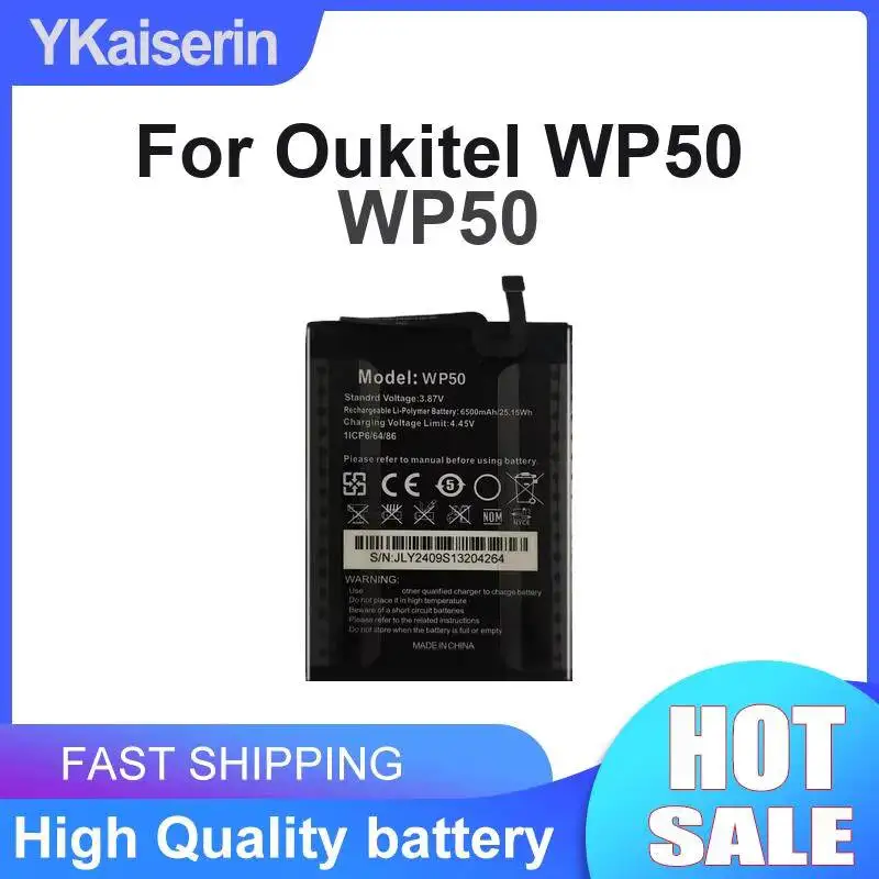 Prestazioni Prolungate per la Batteria del Telefono Mobile Oukitel WP50 6500mAh Sicura e Affidabile