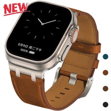 Cinturino orologio vera pelle per Apple Watch Ultra 3 serie 11 10 9 8 7SE654
