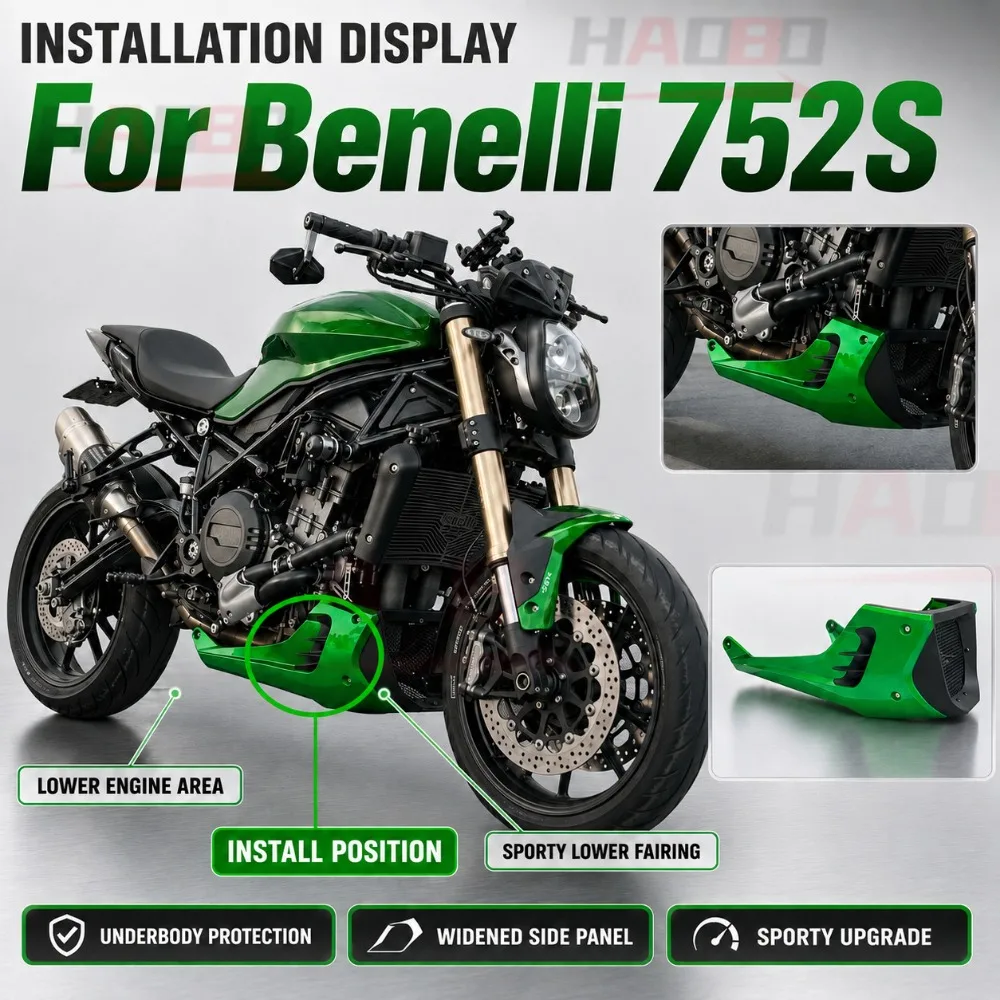Coperchio Decorativo Inferiore Modificato per Moto 752S, Protezione Motore, Piastra di Protezione Inferiore, Protezione Serbatoio Acqua per Benelli 752S
