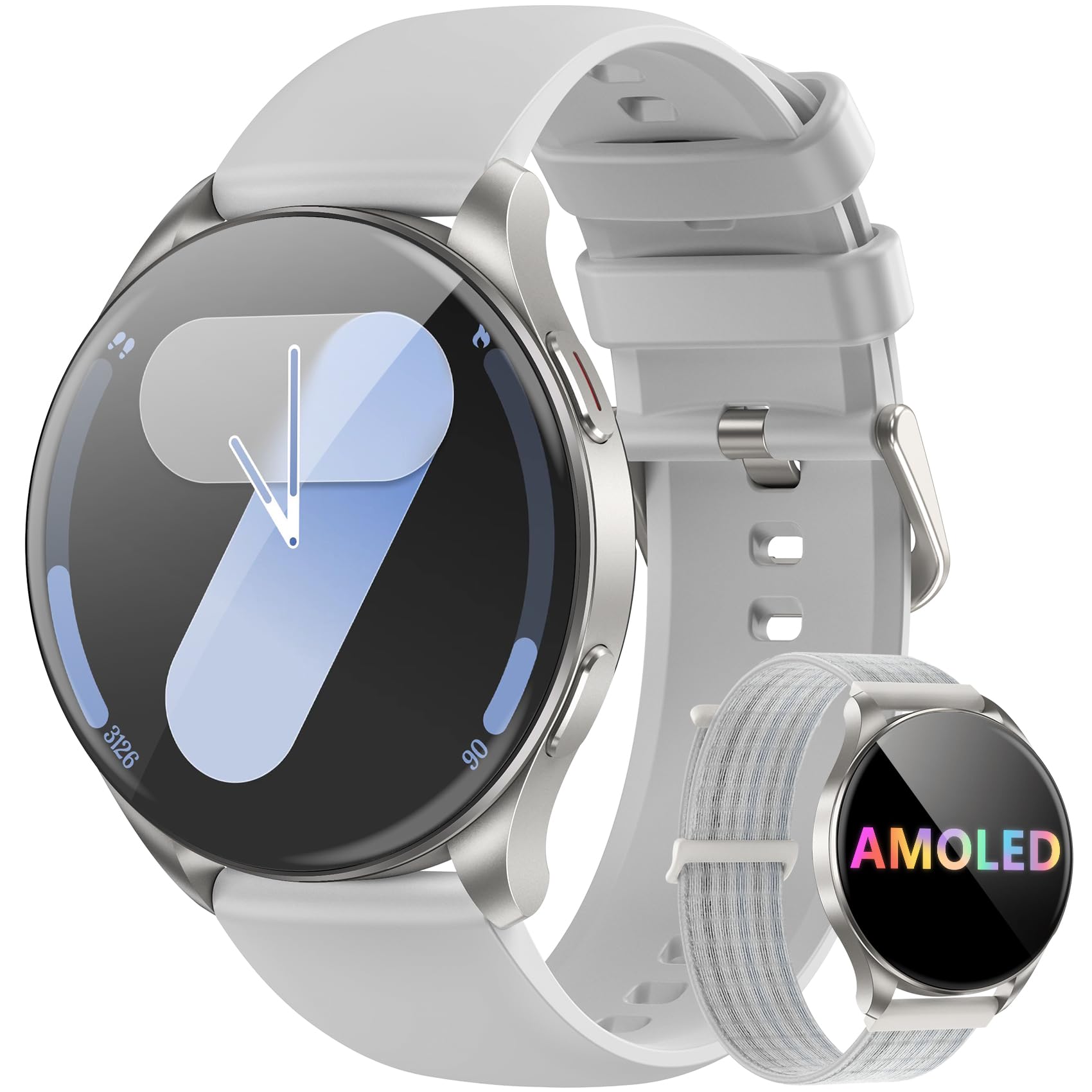 Blackview Smartwatch Uomo Donna, Effettua e Rispondi alle Chiamate, Orologio Smartwatch Fitness con 1.43' HD AMOLED/112+ Sportive/SpO2/Monitoraggio del Sonno/Cardiofrequenzimetro…