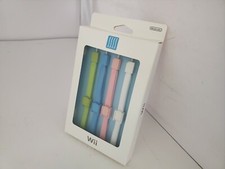 4 NUOVI OEM ufficiali Nintendo Wii telecomando cinturino da polso RVL-018 rosa, blu, bianco, verde