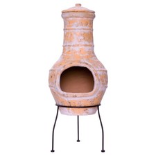 Stufa da terrazza camino da giardino terracotta 85 cm 19 kg fessura treppiede stufa da giardino argilla