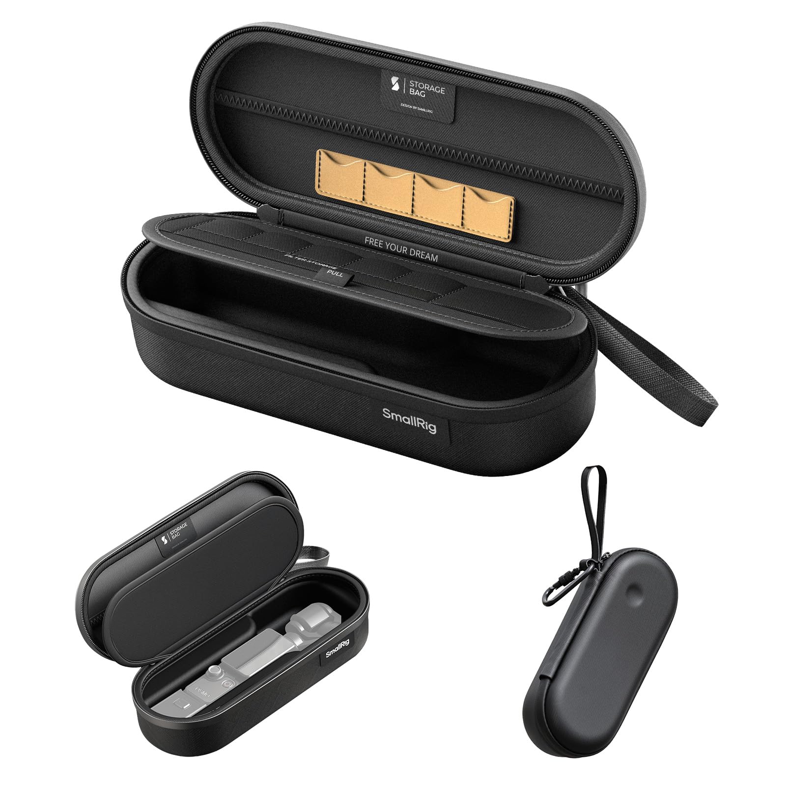 SMALLRIG Custodia per DJI Pocket 4/3, resistente a schizzi e urti, borsa portatile tutto in uno con cordino per fotocamera e accessori, può contenere schede SD, filtri e cavi - 59…