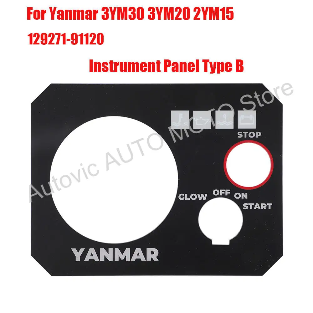 129271-91120 Adesivo per pannello strumenti Yanmar Tipo B, per motori 3YM30 3YM20 2YM15