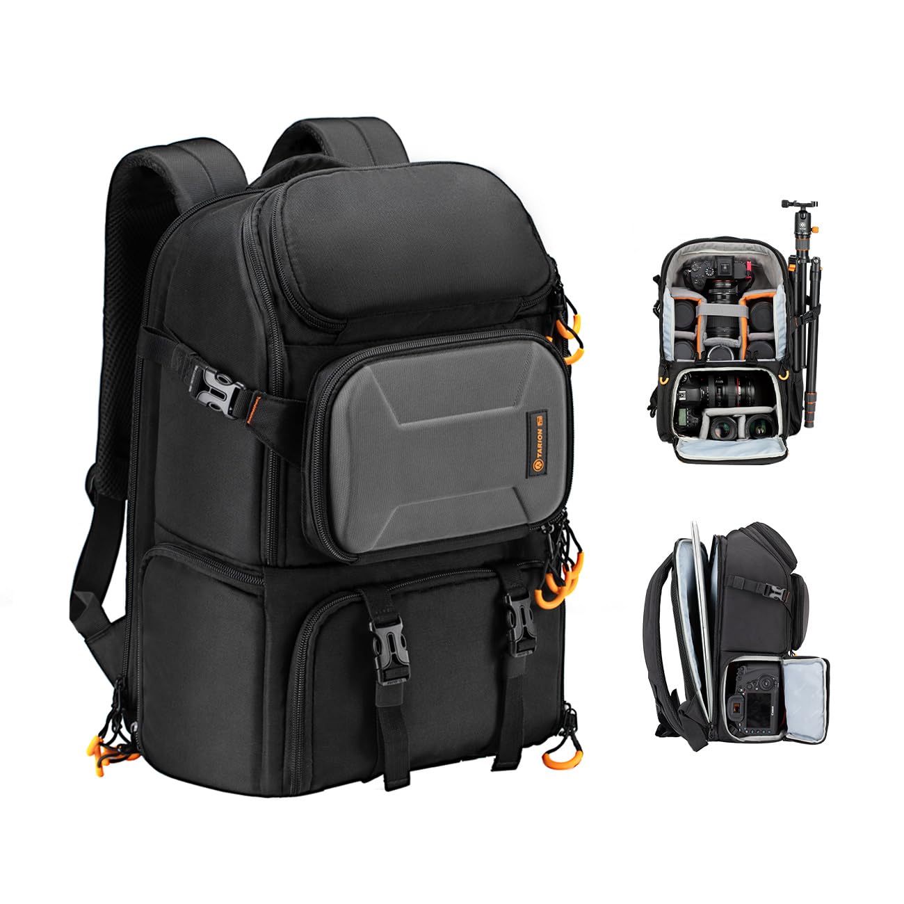 TARION Zaino Fotografico per Fotocamera con Scomparto Laptop 15,6'' PBL | Borsa Fotografico per Fotocamera DSLR Ideale per Escursionismo Campeggio e Fotografia Naturalistica