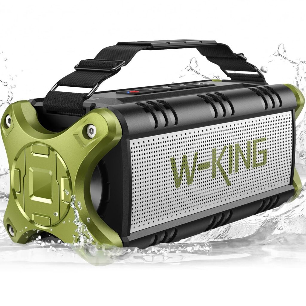 W-KING 90W PICCO Cassa Bluetooth Potente, Portatile Altoparlante Bluetooth Boombox, IPX6 Impermeabile Speaker, 50W Bassi Ricchi, HiFi Stereo Audio, 40 Ore,Powerbank,EQ,NFC,TF,AUX…