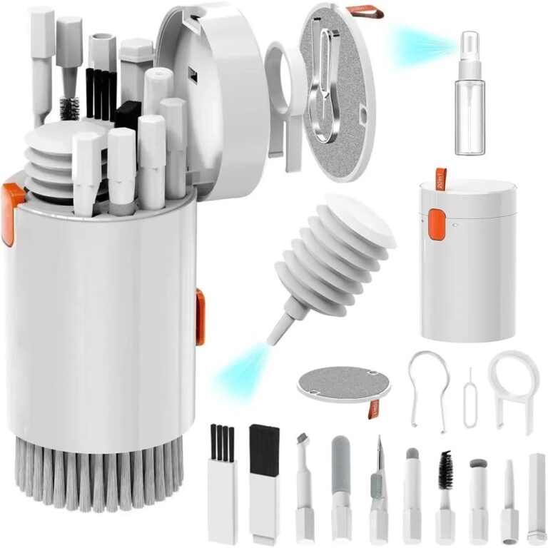 Kit di Pulizia 20-in-1 Penna per Pulizia Auricolari Strumenti per Pulizia Schermo Spazzola per Tastiera Computer Estrattore Tasti Kit Spazzole Multifunzione