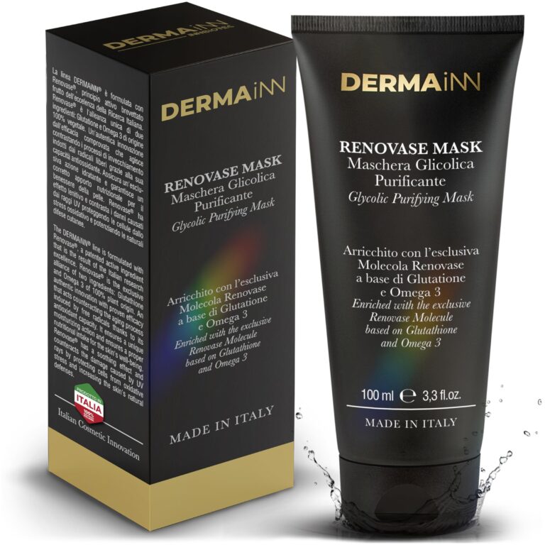 Renovase Mask Maschera Idratante, Esfoliante Viso con Acido Glicolico, Peeling Viso, Trattamento Antimacchie Siero Anti Imperfezioni Idratante per Tutti Tipo di Pelle