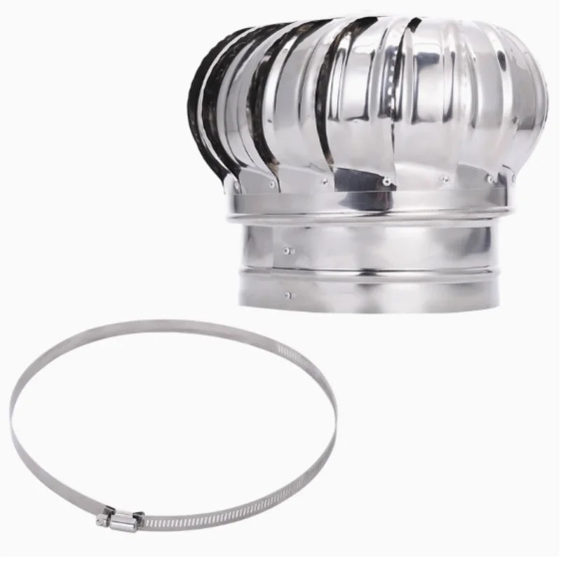 Ventilatore per tetto in acciaio inossidabile 304 Turbine eoliche Ventilatore per soffitta 110mm 150mm 200mm Ventilatore per tetto Pipefit