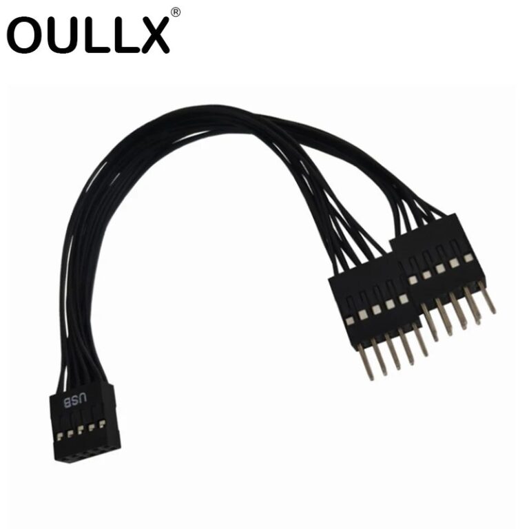 Cavo sdoppiatore prolunga USB 9 pin Adattatore scheda madre da 1 a 2 Hub interfaccia cavo doppio 9PIN USB 2.0 9PIN per cavo computer PC