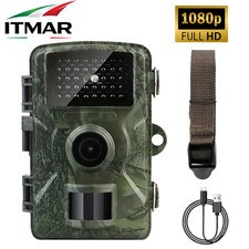 Fototrappola Fotocamera Caccia Full HD 1080P Visione Notturna 16MP Impermeabile