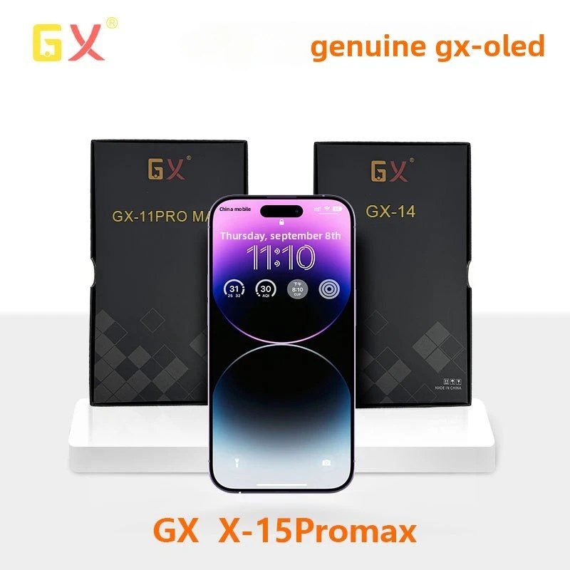 Schermo OLED GX 100% per iPhone 13 14 15 15Pro 16Pro Max, Display True Tone con Touch Screen 3D per Sostituzione iPhone con Strumenti