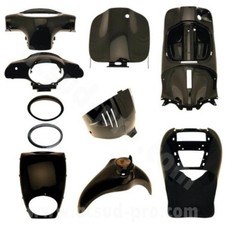 366313 KIT CARENE 10 PEZZI CARENA APRILIA SCARABEO 50CC 2003-2013 NERO LUCIDO MA