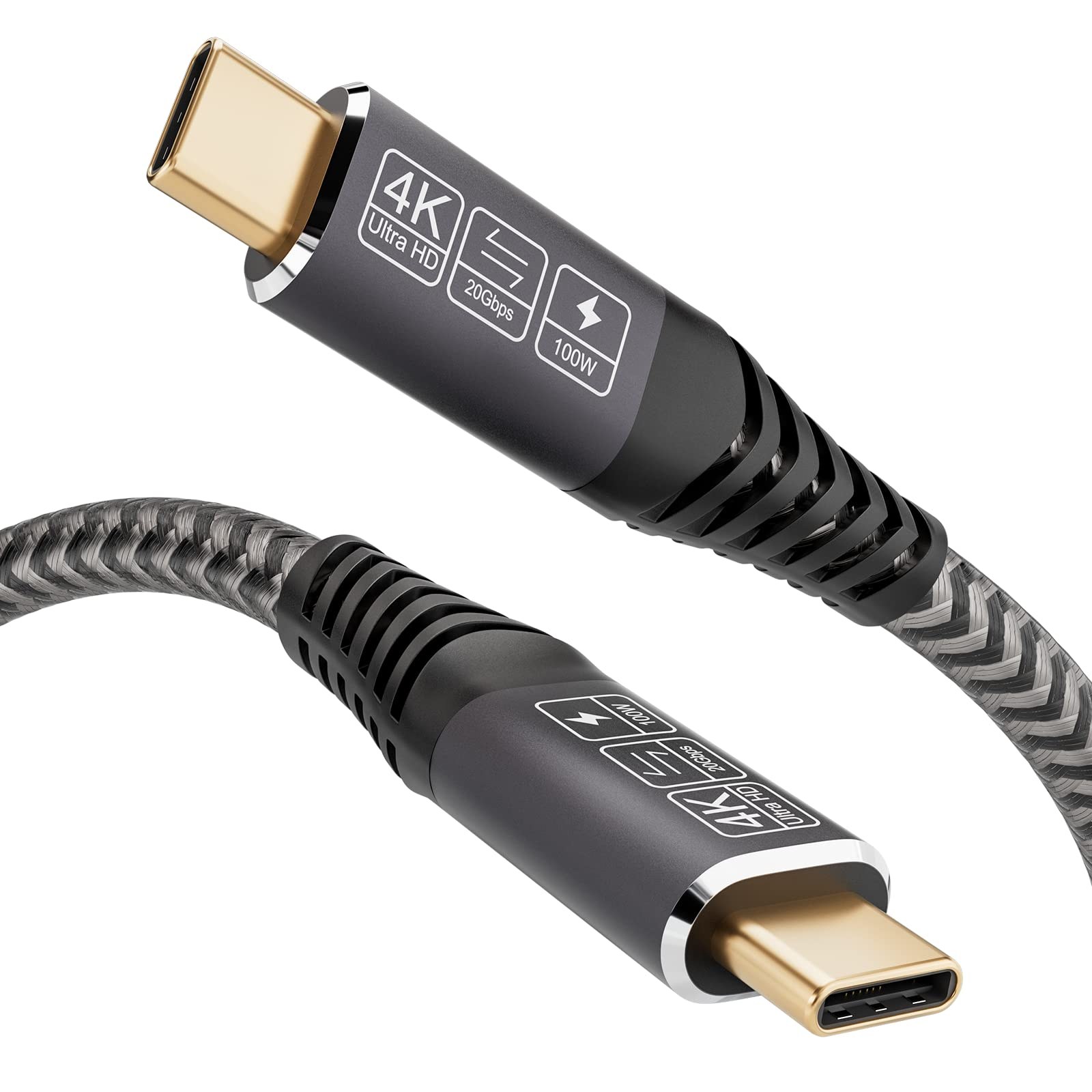 CAKOBLE Cavo USB C a USB C 20 Gbps, Cavo USB Type-C 3.2 Gen2, 100W 20V/5A Ricarica Rapida, Trasmissione Video 4K @ 60Hz Per Laptop, Telefoni Cellulari, Monitor, Dispositivi USB C…