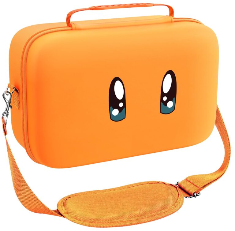 iVoler Custodia di Trasporto compatibile con Nintendo Switch/Nintendo Switch 2, Case da Viaggio Rigido Deluxe per Console Switch e Altri Accessori (Arancio, Switch 2, Standard)