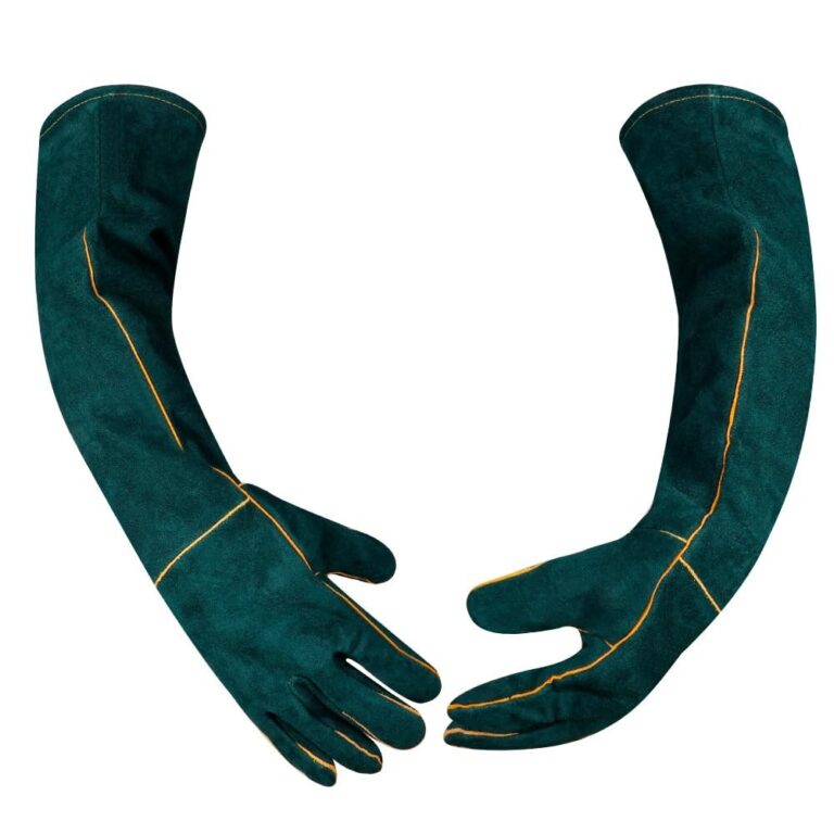 URAQT Guanti protettivi anti-morso, 60cm/ 23,6 Pollici Guanti per la manipolazione degli animali, Guantis anti-morso a maniche lunghe per animali domestici,Spesso e resistente, pe…