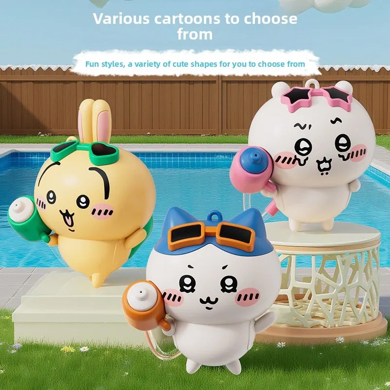 Portachiavi Giocattolo Pistola ad Acqua Jiyi, Ciondolo a Tema Estivo Usagi Hachiware, Accessorio da Collezione Kawaii per Fan e Adolescenti