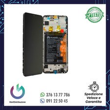DISPLAY LCD ORIGINALE HUAWEI P SMART 2019 NERO - ENJOY 9S + FRAME E BATTERIA