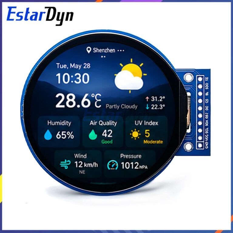 Schermo LCD TFT da 2,1 pollici GC9B72, display a colori LCD 360x360, schermo rotondo SPI