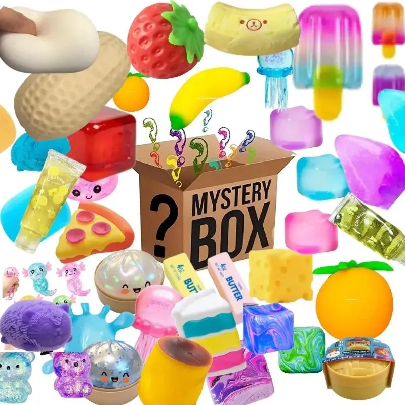 Giocattoli a Sorpresa, Novità Antistress, Assortimento di Figurine Squishy, Scatola a Sorpresa, Divertente Mistero, Fidget Antistress, Sorpresa