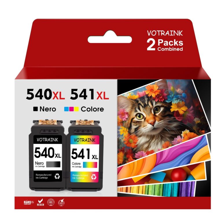 VOTRAINK 540XL 541XL Nero e Colore Cartucce d'inchiostro PG-540XL CL-541XL | cartucce per canon 540 541 xl per TS5150 TS5151 TS5100 MG3650 MG3650S MG3600 MG4250 MX475 MX395 MX535…