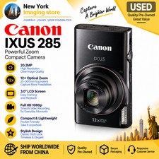 Canon IXUS 285 HS nero argento 20 MP 12x zoom 25-300 mm fotocamera WiFi eccellente